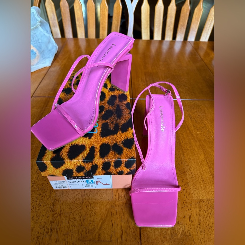 Hot Pink Nicole Heels Size 8